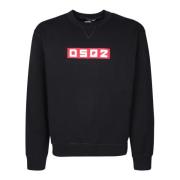 Zwarte Sweatshirt Ss24 Herenmode Dsquared2 , Black , Heren