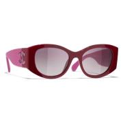 Iconische zonnebril met uniforme lenzen Chanel , Pink , Unisex