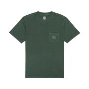 Korte Mouw Basic Zak T-shirt Element , Green , Heren