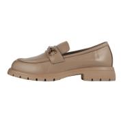 Platform Loafers - Beige Leer Cesare Gaspari , Beige , Dames