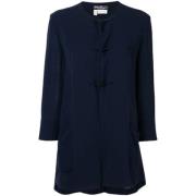Pre-owned Wool outerwear Salvatore Ferragamo Pre-owned , Blue , Dames
