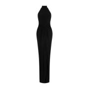 Elegante Draperende Jurk Alaïa , Black , Dames