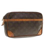 Pre-owned Canvas clutches Louis Vuitton Vintage , Brown , Dames