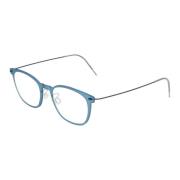 Titanium Square Frame Glasses Lindbergh , Blue , Unisex