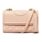 Zacht Graan Klein Blush Leren Tas Tory Burch , Pink , Dames