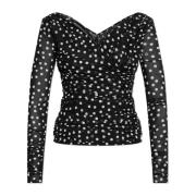 Top met polka dot patroon Dolce & Gabbana , Black , Dames