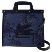 Cotton handbags Etro , Blue , Dames