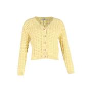 Pre-owned Cashmere outerwear Miu Miu Pre-owned , Yellow , Dames