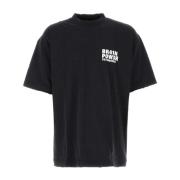 Oversize Zwart Katoenmix T-Shirt Vetements , Black , Heren