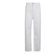 Witte Straight Denim Jeans Valentino Garavani , White , Dames