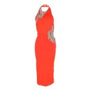 Pre-owned Fabric dresses Balmain Pre-owned , Orange , Dames