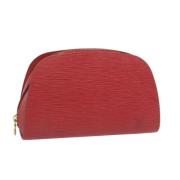 Pre-owned Leather pouches Louis Vuitton Vintage , Red , Dames