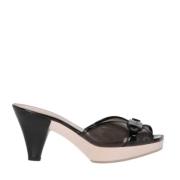 Pre-owned Leather sandals Salvatore Ferragamo Pre-owned , Black , Dame...