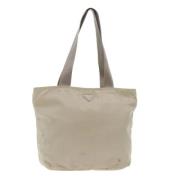 Pre-owned Nylon totes Prada Vintage , Beige , Dames