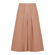 Cropped Flared Wide Leg Pants BomBoogie , Pink , Dames