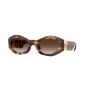 Stijlvolle zonnebril bruine gradiëntlenzen Versace , Brown , Unisex