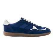 Rife Sheen Blauwe Lederen Sneakers Alohas , Blue , Dames