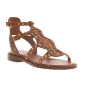 Etnische Lage Leren Sandalen ASH , Brown , Dames