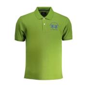 Groen Katoenen Poloshirt met Contrastdetails La Martina , Green , Here...