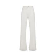 Mid Rise Straight Leg Jeans Cycle , White , Dames