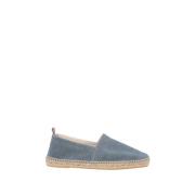 Blauwe Espadrilles Raffia Denim Platte Schoenen Castañer , Blue , Here...