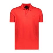 Heren Logo Polo Shirt Paul & Shark , Red , Heren