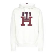 Heren TH Monogram Hoodie Tommy Hilfiger , White , Heren