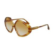 Stijlvolle zonnebril Vb614S in kleur 222 Victoria Beckham , Brown , Da...