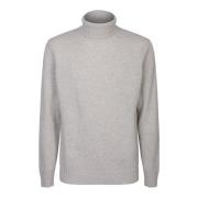 Witte Cashmere Hoge Hals Trui Dell'oglio , Gray , Heren