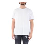 Jersey T-shirt met voorlogo Dondup , White , Heren