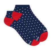 Koningsblauwe Polka Dot Enkelsokken Gallo , Multicolor , Dames