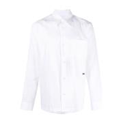 Langarmshirt met Logodetail Dolce & Gabbana , White , Heren