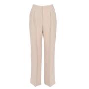 Pre-owned Silk bottoms Armani Pre-owned , Beige , Dames
