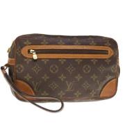 Pre-owned Canvas clutches Louis Vuitton Vintage , Brown , Dames