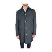 Klassieke Navy Blauwe Trenchcoat Aquascutum , Blue , Heren