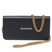 Pre-owned Leather wallets Balenciaga Vintage , Black , Dames