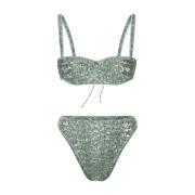 Groene Sequin Bikini Set Oseree , Green , Dames