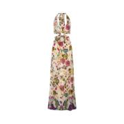 Bloemenprint Lange Jurk Ivoor Anjuna , Multicolor , Dames