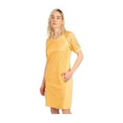 Kanten Inzet Jurk Lente Collectie Liu Jo , Yellow , Dames