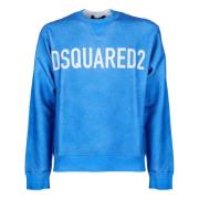 Iconische Logo Sweatshirt Upgrade Dsquared2 , Blue , Heren