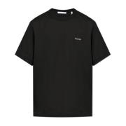 T-shirt met logotoepassing Helmut Lang , Black , Heren