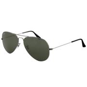 Aviator Metal Zonnebril Groene Lenzen Ray-Ban , Gray , Heren