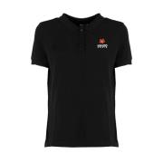 Zwart Crest Logo Polo Shirt Kenzo , Black , Dames