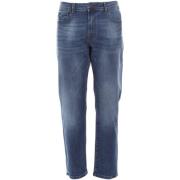 Denim jeans met schone lijnen en medium wassen YES ZEE , Blue , Heren