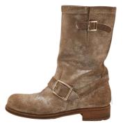 Pre-owned Suede boots Jimmy Choo Pre-owned , Brown , Dames
