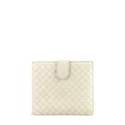 Pre-owned Leather wallets Bottega Veneta Vintage , White , Dames