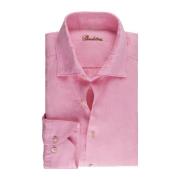 Linnen overhemd roze slim fit Stenströms , Pink , Heren