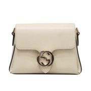Pre-owned Leather shoulder-bags Gucci Vintage , White , Unisex