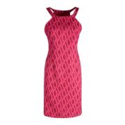 Geometrisch Patroon Slim Fit Jurk YES ZEE , Pink , Dames