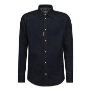 Veelzijdig Denim Overhemd voor Mannen Dsquared2 , Blue , Heren